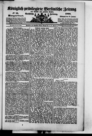 Königlich privilegirte Berlinische Zeitung von Staats- und gelehrten Sachen vom 10.01.1900