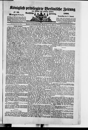 Königlich privilegirte Berlinische Zeitung von Staats- und gelehrten Sachen on Jan 11, 1900