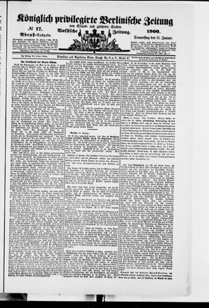 Königlich privilegirte Berlinische Zeitung von Staats- und gelehrten Sachen vom 11.01.1900