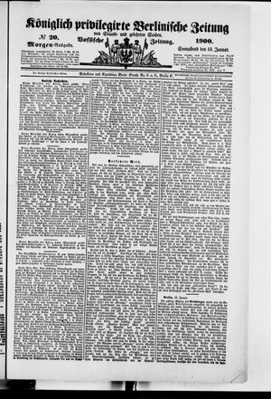 Königlich privilegirte Berlinische Zeitung von Staats- und gelehrten Sachen vom 13.01.1900