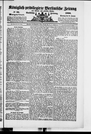 Königlich privilegirte Berlinische Zeitung von Staats- und gelehrten Sachen vom 14.01.1900