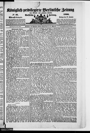 Königlich privilegirte Berlinische Zeitung von Staats- und gelehrten Sachen vom 19.01.1900
