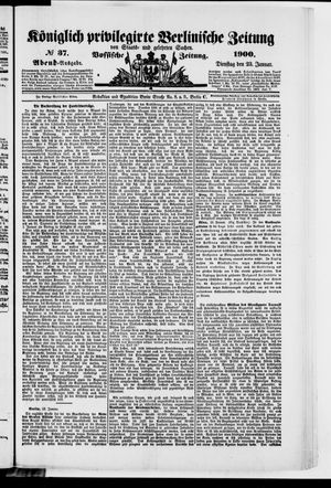 Königlich privilegirte Berlinische Zeitung von Staats- und gelehrten Sachen on Jan 23, 1900