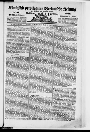Königlich privilegirte Berlinische Zeitung von Staats- und gelehrten Sachen vom 24.01.1900