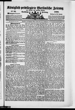 Königlich privilegirte Berlinische Zeitung von Staats- und gelehrten Sachen vom 26.01.1900