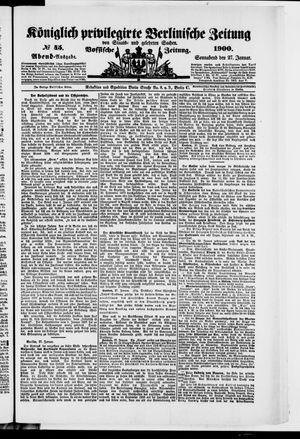 Königlich privilegirte Berlinische Zeitung von Staats- und gelehrten Sachen vom 27.01.1900