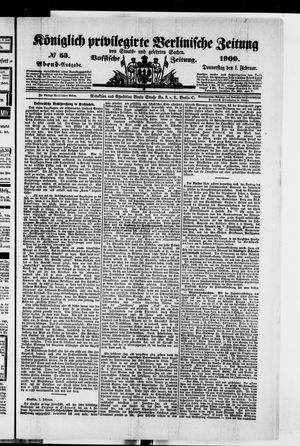 Königlich privilegirte Berlinische Zeitung von Staats- und gelehrten Sachen vom 01.02.1900