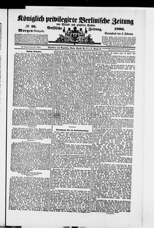 Königlich privilegirte Berlinische Zeitung von Staats- und gelehrten Sachen vom 03.02.1900