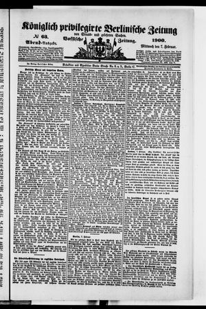 Königlich privilegirte Berlinische Zeitung von Staats- und gelehrten Sachen on Feb 7, 1900