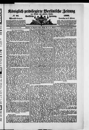 Königlich privilegirte Berlinische Zeitung von Staats- und gelehrten Sachen vom 08.02.1900
