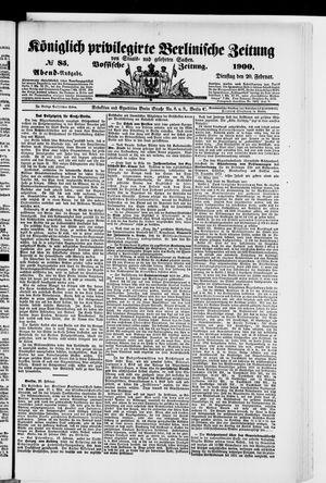 Königlich privilegirte Berlinische Zeitung von Staats- und gelehrten Sachen on Feb 20, 1900
