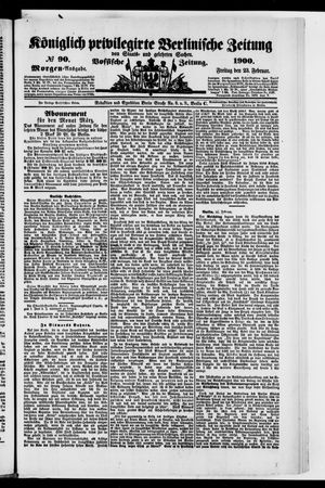 Königlich privilegirte Berlinische Zeitung von Staats- und gelehrten Sachen on Feb 23, 1900