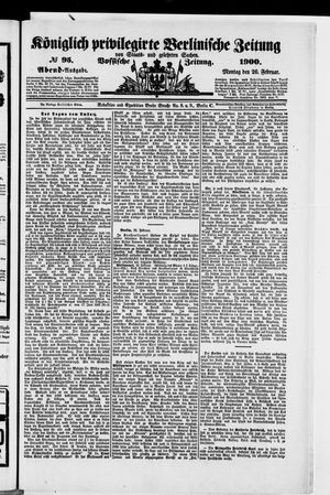 Königlich privilegirte Berlinische Zeitung von Staats- und gelehrten Sachen vom 26.02.1900