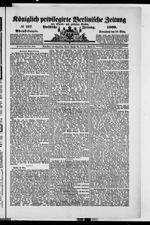 Königlich privilegirte Berlinische Zeitung von Staats- und gelehrten Sachen on Mar 10, 1900