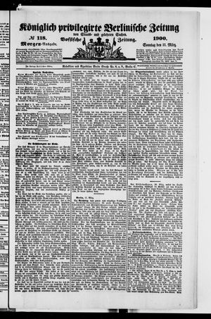 Königlich privilegirte Berlinische Zeitung von Staats- und gelehrten Sachen vom 11.03.1900