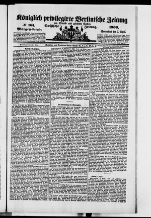 Königlich privilegirte Berlinische Zeitung von Staats- und gelehrten Sachen vom 07.04.1900