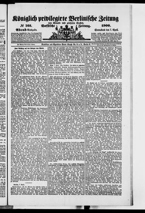 Königlich privilegirte Berlinische Zeitung von Staats- und gelehrten Sachen vom 07.04.1900
