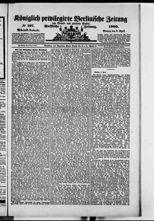 Königlich privilegirte Berlinische Zeitung von Staats- und gelehrten Sachen vom 09.04.1900
