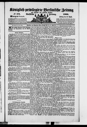 Königlich privilegirte Berlinische Zeitung von Staats- und gelehrten Sachen on Apr 13, 1900