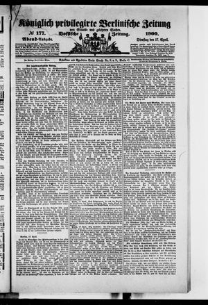 Königlich privilegirte Berlinische Zeitung von Staats- und gelehrten Sachen on Apr 17, 1900