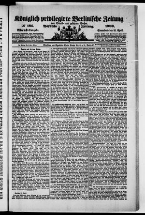 Königlich privilegirte Berlinische Zeitung von Staats- und gelehrten Sachen vom 21.04.1900