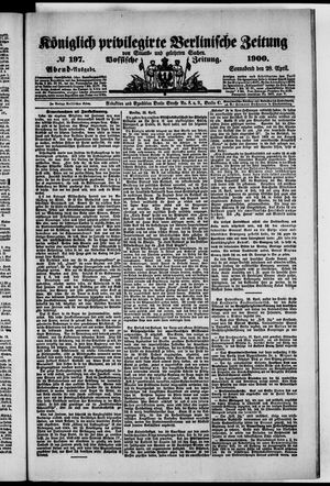 Königlich privilegirte Berlinische Zeitung von Staats- und gelehrten Sachen vom 28.04.1900