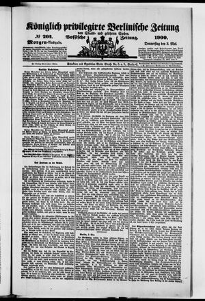 Königlich privilegirte Berlinische Zeitung von Staats- und gelehrten Sachen vom 03.05.1900