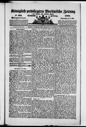 Königlich privilegirte Berlinische Zeitung von Staats- und gelehrten Sachen vom 03.05.1900
