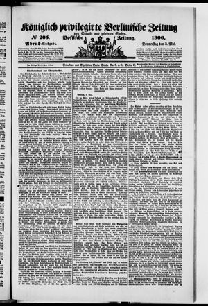 Königlich privilegirte Berlinische Zeitung von Staats- und gelehrten Sachen vom 03.05.1900