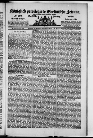Königlich privilegirte Berlinische Zeitung von Staats- und gelehrten Sachen on May 4, 1900