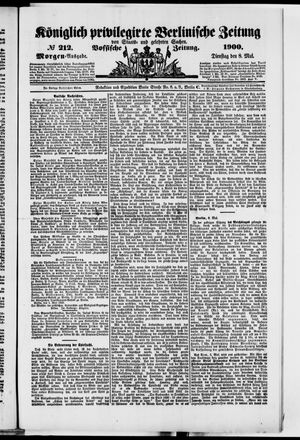 Königlich privilegirte Berlinische Zeitung von Staats- und gelehrten Sachen vom 08.05.1900