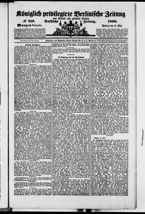 Königlich privilegirte Berlinische Zeitung von Staats- und gelehrten Sachen vom 11.05.1900