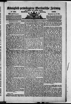 Königlich privilegirte Berlinische Zeitung von Staats- und gelehrten Sachen vom 12.05.1900