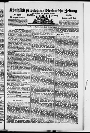 Königlich privilegirte Berlinische Zeitung von Staats- und gelehrten Sachen vom 13.05.1900