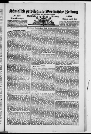 Königlich privilegirte Berlinische Zeitung von Staats- und gelehrten Sachen vom 16.05.1900