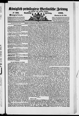 Königlich privilegirte Berlinische Zeitung von Staats- und gelehrten Sachen on May 20, 1900