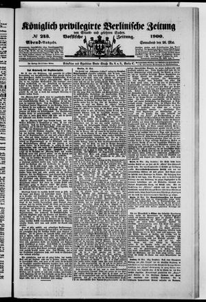 Königlich privilegirte Berlinische Zeitung von Staats- und gelehrten Sachen vom 26.05.1900