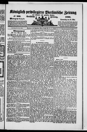 Königlich privilegirte Berlinische Zeitung von Staats- und gelehrten Sachen vom 31.05.1900
