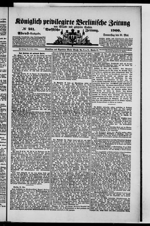 Königlich privilegirte Berlinische Zeitung von Staats- und gelehrten Sachen vom 31.05.1900