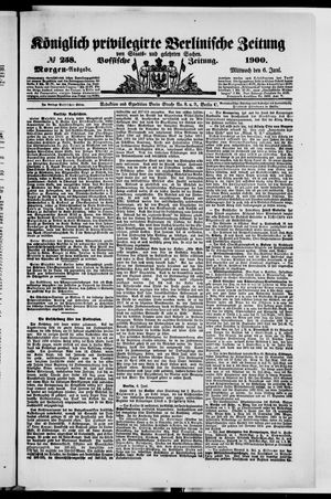 Königlich privilegirte Berlinische Zeitung von Staats- und gelehrten Sachen on Jun 6, 1900