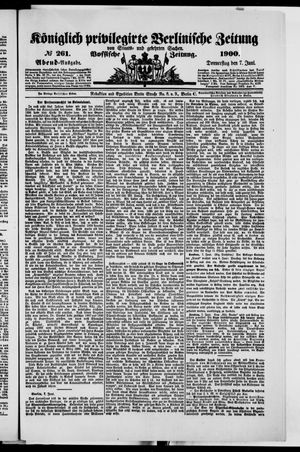 Königlich privilegirte Berlinische Zeitung von Staats- und gelehrten Sachen vom 07.06.1900