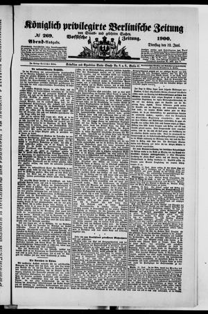 Königlich privilegirte Berlinische Zeitung von Staats- und gelehrten Sachen vom 12.06.1900
