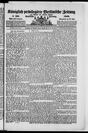 Königlich privilegirte Berlinische Zeitung von Staats- und gelehrten Sachen vom 23.06.1900