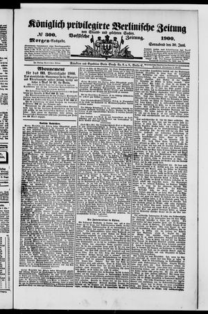 Königlich privilegirte Berlinische Zeitung von Staats- und gelehrten Sachen on Jun 30, 1900