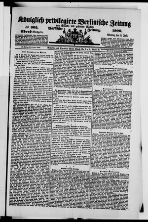 Königlich privilegirte Berlinische Zeitung von Staats- und gelehrten Sachen on Jul 2, 1900