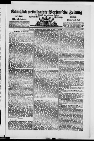Königlich privilegirte Berlinische Zeitung von Staats- und gelehrten Sachen on Jul 9, 1900