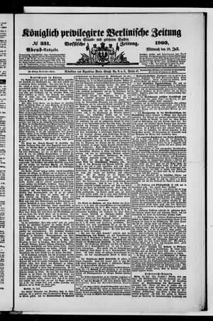 Königlich privilegirte Berlinische Zeitung von Staats- und gelehrten Sachen vom 18.07.1900