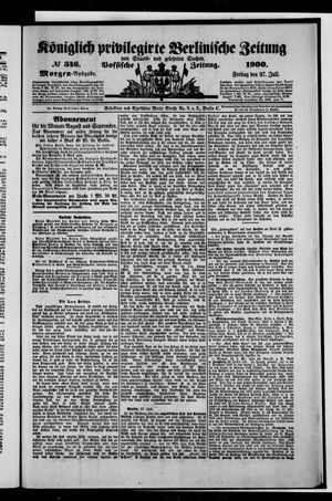 Königlich privilegirte Berlinische Zeitung von Staats- und gelehrten Sachen vom 27.07.1900