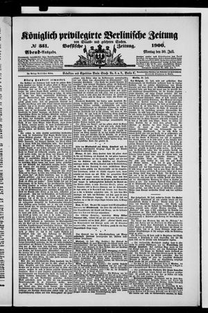 Königlich privilegirte Berlinische Zeitung von Staats- und gelehrten Sachen vom 30.07.1900