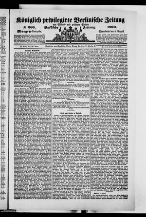 Königlich privilegirte Berlinische Zeitung von Staats- und gelehrten Sachen vom 04.08.1900